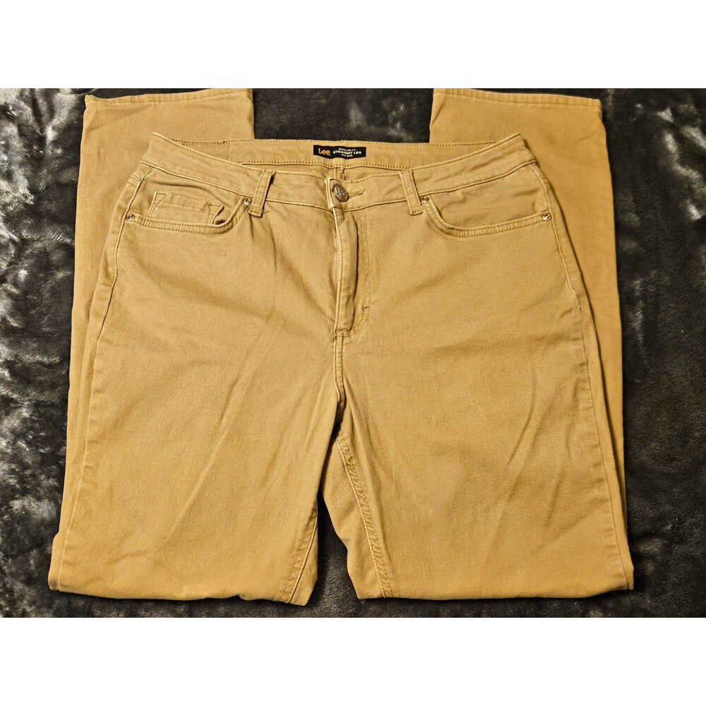 Lee Regular Fit Men's Straight Leg Jeans Size 32x29 Tan Medium Wash 5-Pocket